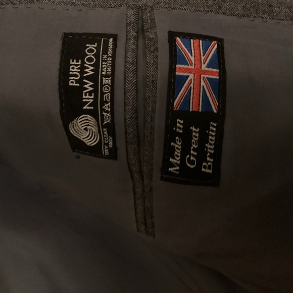 The Alexandre Collection Men Suit Jacket Blazer Size 42L Gray Pure New Wool - Picture 9 of 13